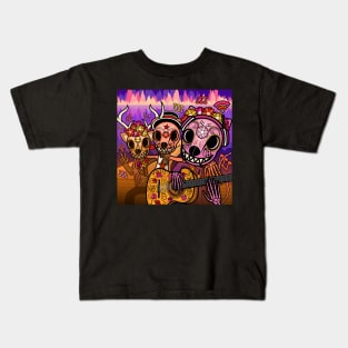 Audio's Amigos Day of the Dead Artwork Kids T-Shirt